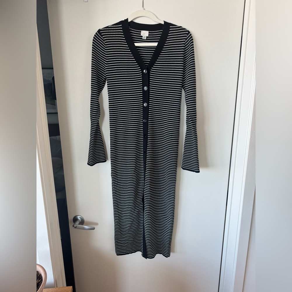 Striped Ribbed Maxi Dress